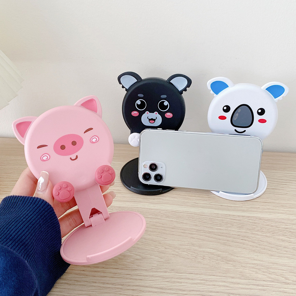 Tablet Accessories For Students - Sevimli Hayvan Masaüstü Telefon Standı Katlanabilir