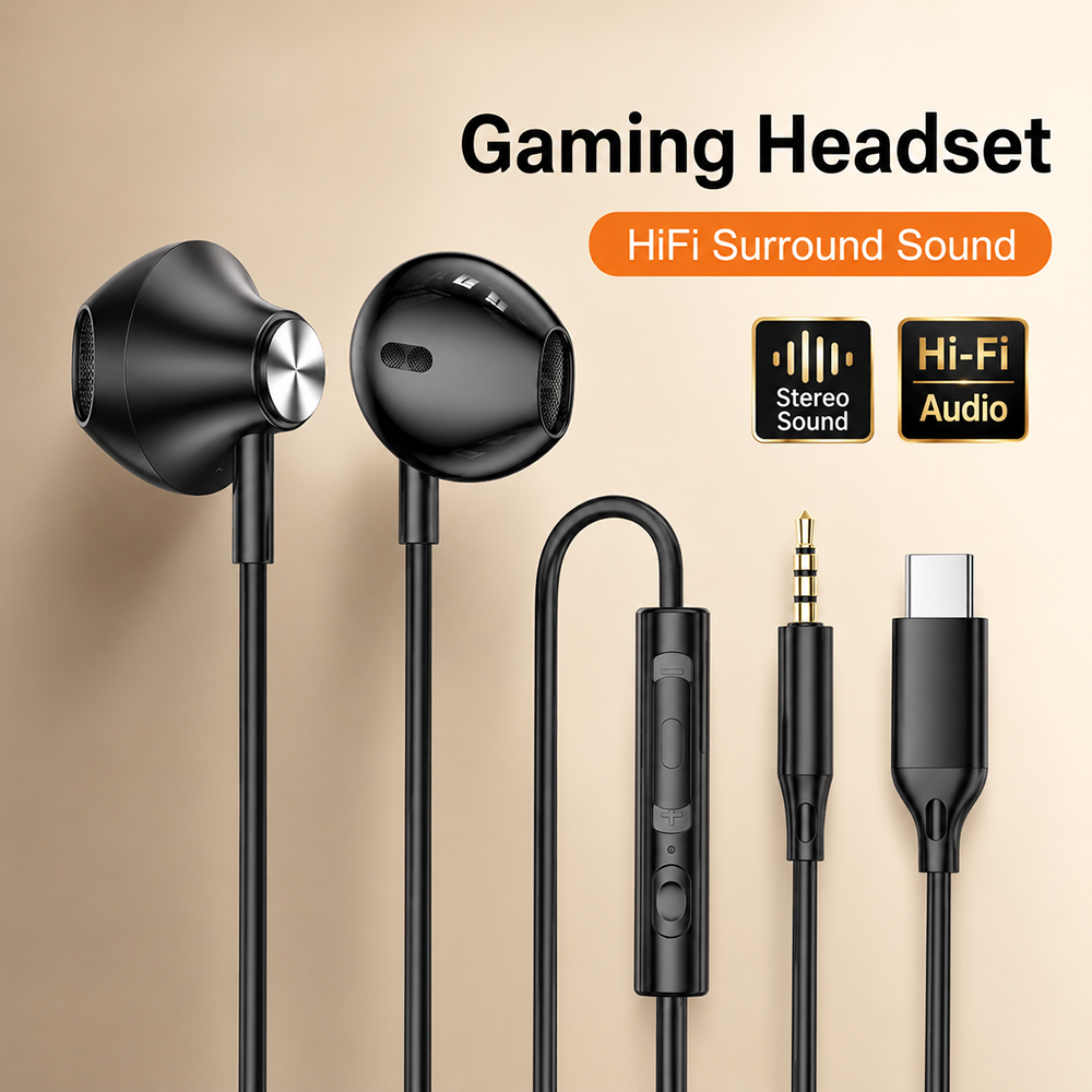 Tablet Gaming Accessories - HiFi surround kulaklıklar bas stereo ses