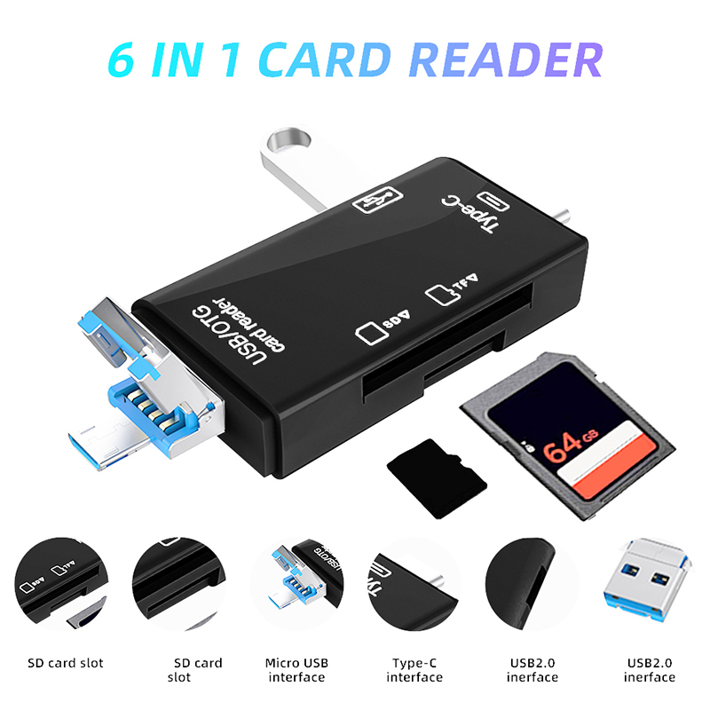 Tablet Accessories For Reading - USB Tip C Kart Okuyucu 6'sı