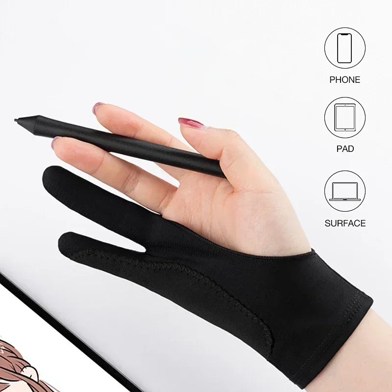 Drawing Glove Artist - S/M/L Iki Parmak Çizim Eldiven Anti-dokunmatik