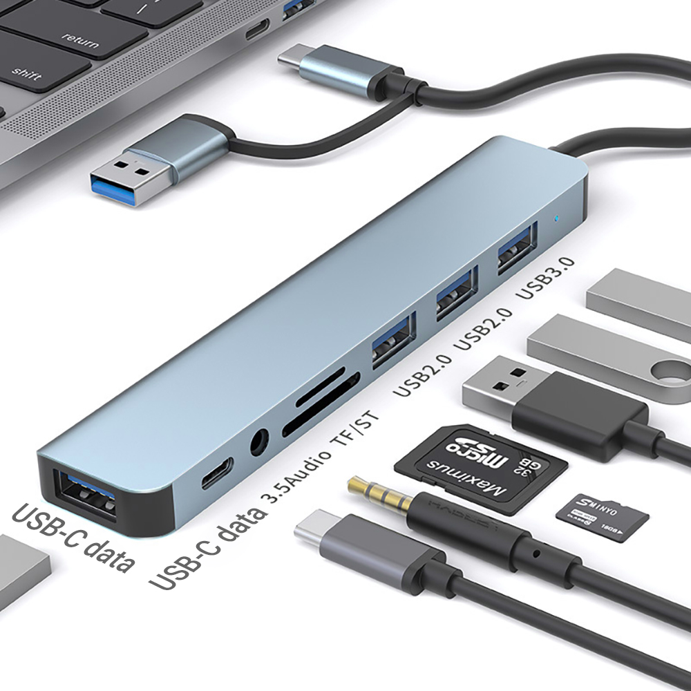 Tablet Accessories For Students - 9'u 1 arada Çift Kafalı USB