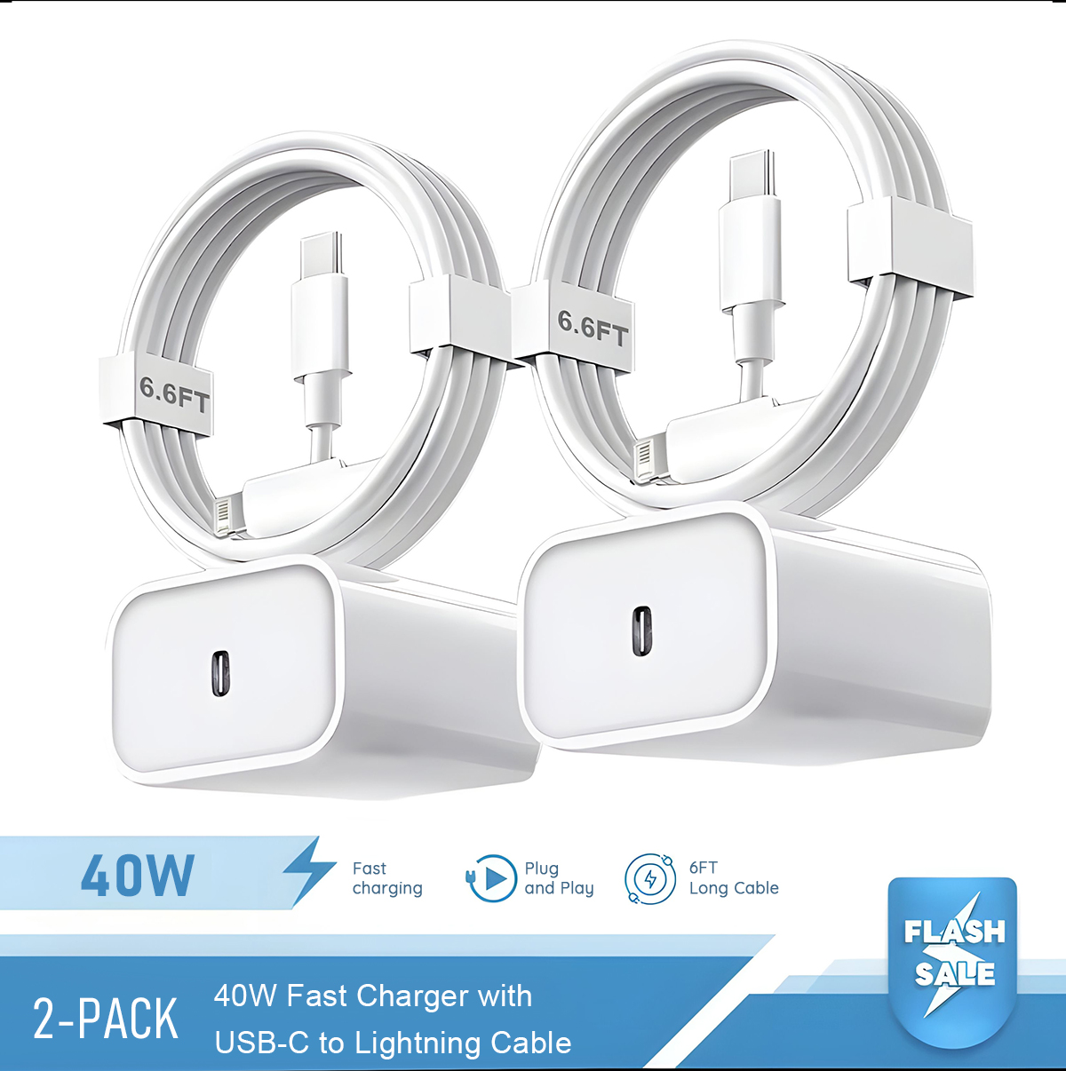 Tablet Accessories Set - 2-4 Set 40W Hızlı Şarj Cihazı