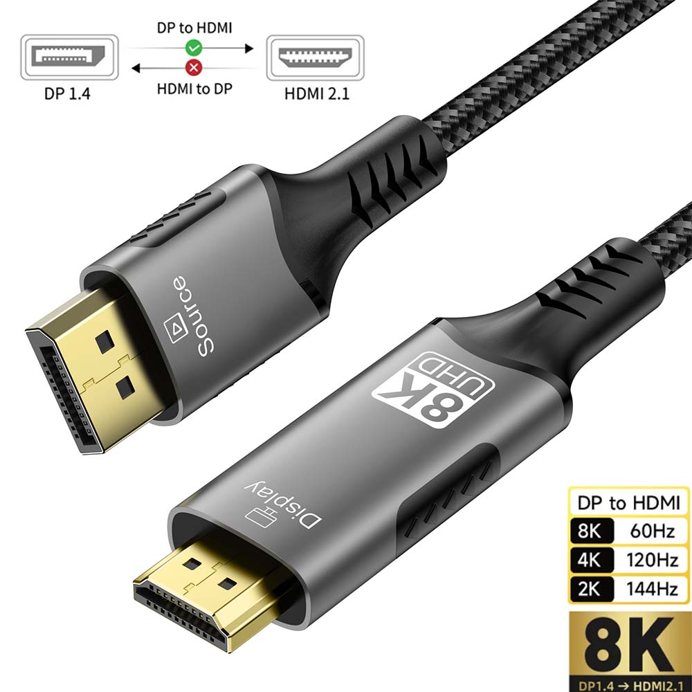 DisplayPort - HDMI Kablosu 8K  - Tablet Lap Desk incelemesi ve fiyatı