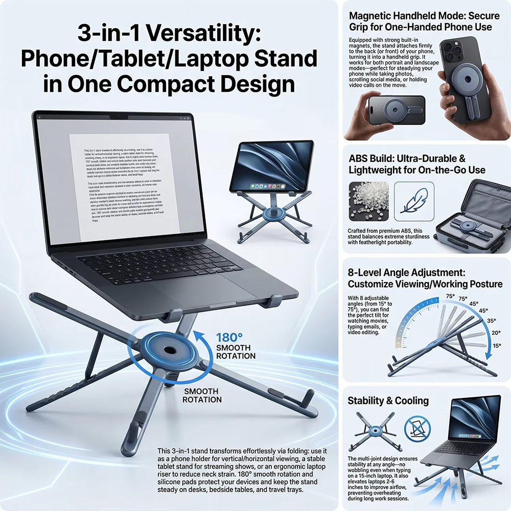 Taşınabilir Manyetik Telefon T - Tablet Holder Accessories incelemesi ve fiyatı